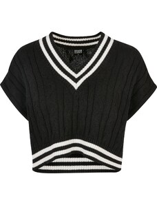 Urban Classics Пуловер черно / бяло