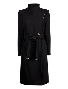 TED BAKER Палто Rose Midi Wool Wrap Coat With Shoulder Panels 249305 black