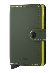 SECRID Портфейл Miniwallet Matte Green & Lime MM-Green & Lime