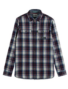 SCOTCH & SODA Риза Regular Fit Mid-Weight Cotton Flannel Check Shirt 169068 SC0217 combo a
