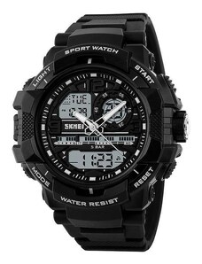 Спортен мъжки часовник SKMEI Dual TIme Sport, Черен