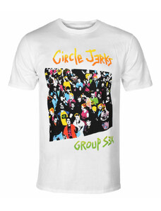 Мъжка тениска CIRCLE JERKS - GROUP SEX - БЯЛ - PLASTIC HEAD - PH11438