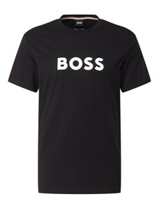 BOSS Black Тениска черно / бяло