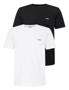 BOSS Тениска черно / бяло