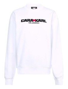 KARL LAGERFELD Суитшърт Klxcd Unisex Logo Sweatshirt 226W1860 100 white
