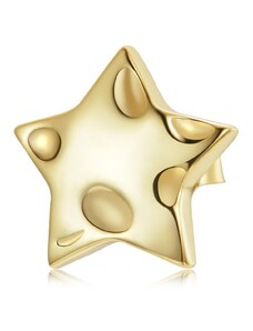 Cребърна обеца Golden Holed Star