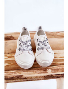 Children's Leather Sneakers BIG STAR KK374058 White SH21604 - White