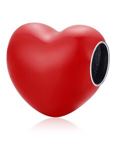 EdenBoutique Сребърен талисман червено сърце имейл