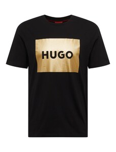 HUGO Тениска 'Dulive' злато / черно