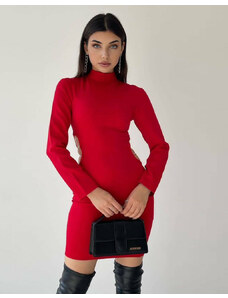 Creative Ефектна дамска рокля в червено - код 4267