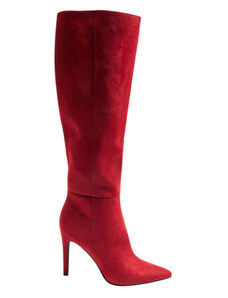 Дамски червени ботуши с ток Graceland