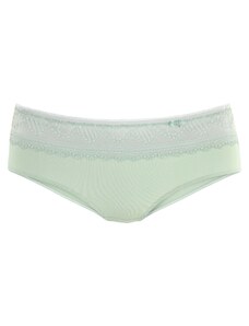 LASCANA Дамски бикини пастелно зелено / бяло