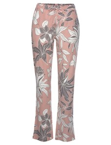 LASCANA Панталон пижама таупе сиво / пепел от рози / бяло