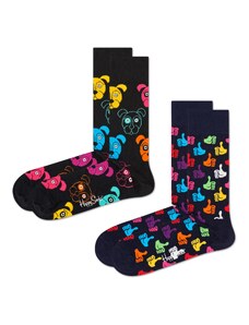 Happy Socks Къси чорапи '2-Pack Dog Socks' пъстро