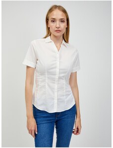 ORSAY Cream Short Sleeve Shirt - Women