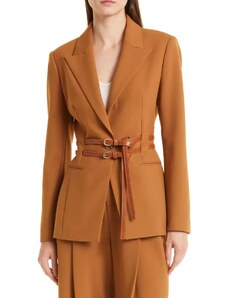 TED BAKER Якета Hallei Single Breasted Blazer With Leather Belt 264240 camel