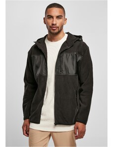 Мъжко поларено яке с качулка в черен цвят Urban Classics Fleece Jacket