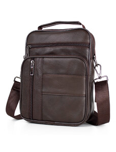 PFY Мъжка чанта, Leon GT953, естествена кожа, тъмнокафяв модел