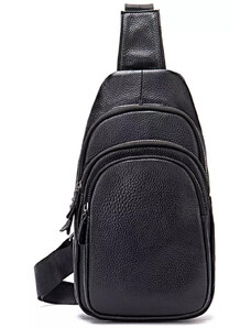 OEM Мъжка чанта Brian GT1827, естествена кожа, черна