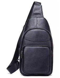 OEM Мъжка чанта Colin GT1826, естествена кожа, черна