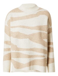 Designers Society Пуловер 'EVERENIA' цвят "пясък" / бяло