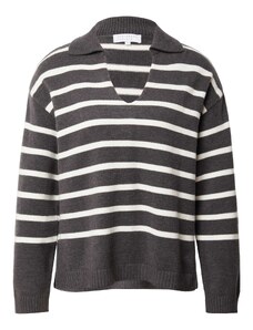 Designers Society Пуловер 'DOM' антрацитно черно / бяло