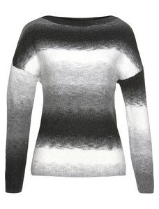 VIVANCE Пуловер сив меланж / черно / бяло
