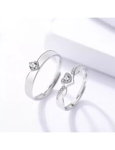 Crystal Perfect Сребърни пръстени Любов