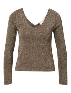 A LOT LESS Пуловер 'Nina' тъмнокафяво / злато