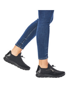 Дамски обувки с връзки Rieker Antistress ширина F1/2 черни 55062-00