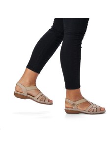 Дамски сандали естествена кожа Rieker ANTISTRESS 65918-62 бежови