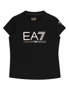 EA7 Emporio Armani Тениска тъмносиво / черно / бяло