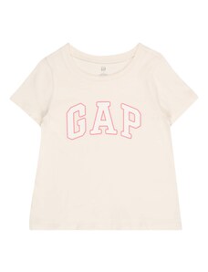 GAP Тениска розово / бяло / мръсно бяло