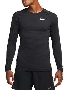 Тениска с дълъг ръкав Nike Pro Warm Sweatshirt Schwarz F010 dq5448-010 Размер M