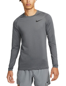 Тениска с дълъг ръкав Nike Pro Warm weathirt Grau chwarz F068