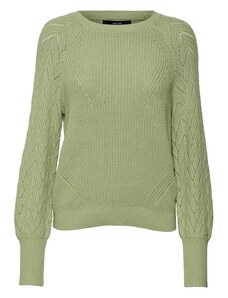 VERO MODA Пуловер 'Nicola' пастелно зелено