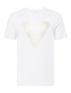 GUESS Тениска злато / бяло