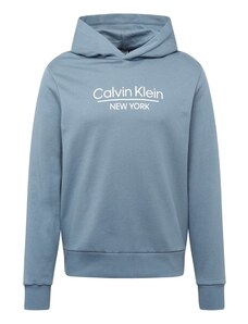 Calvin Klein Суичър опушено синьо / бяло