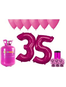 HeliumKing Хелиев парти комплект за 35-ри рожден ден с розови балони