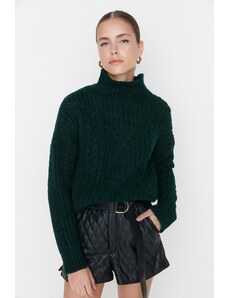 Пуловер Trendyol - Зелен - Стандартна кройка