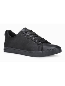 Ombre BASIC men's shoes sneakers in combined materials - black