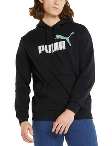 PUMA Essentials+ Two-Tone Big Logo Hoodie Black