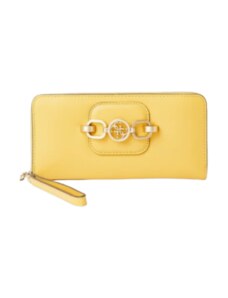 Guess Дамско голямо портмоне Hensely Zip Around Wallet Marigold
