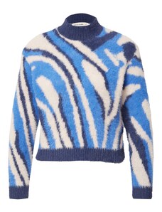 24COLOURS Пуловер синьо / нейви синьо / бяло