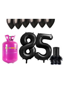 HeliumKing Хелиев парти комплект за 85-ия рожден ден с черни балони