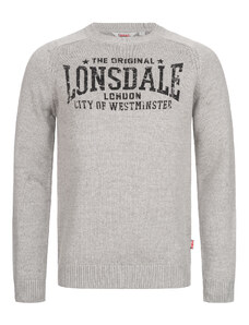 Мъжки пуловер. Lonsdale 116043-Grey Melange/Black