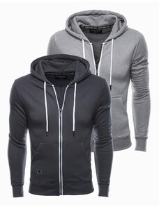 Ombre Clothing Men's zip-up sweatshirt - mix 2