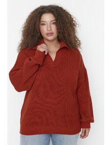 Trendyol крива плочки трикотаж пуловер