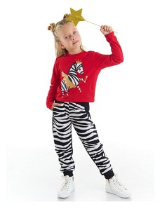 Denokids Ballerina Zebra Girls' T-shirt and Pants Set