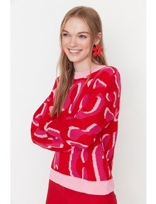 Пуловер Trendyol - Червен - Стандартна кройка